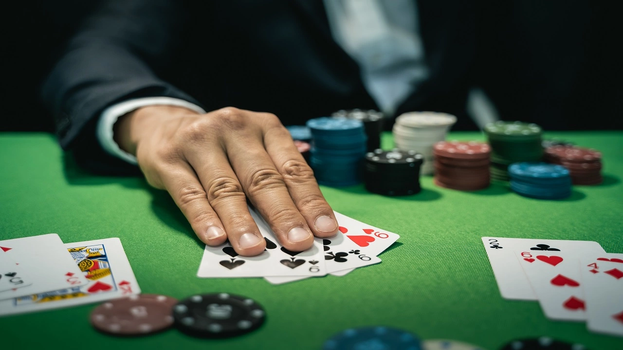 What is the meaning of 'chop' in the card game poker?
